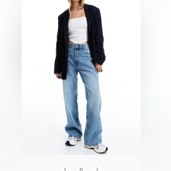 Zara jeans High waisted mid rise full length Zara blue jeans s. 42 brand new - Picture 1 of 13